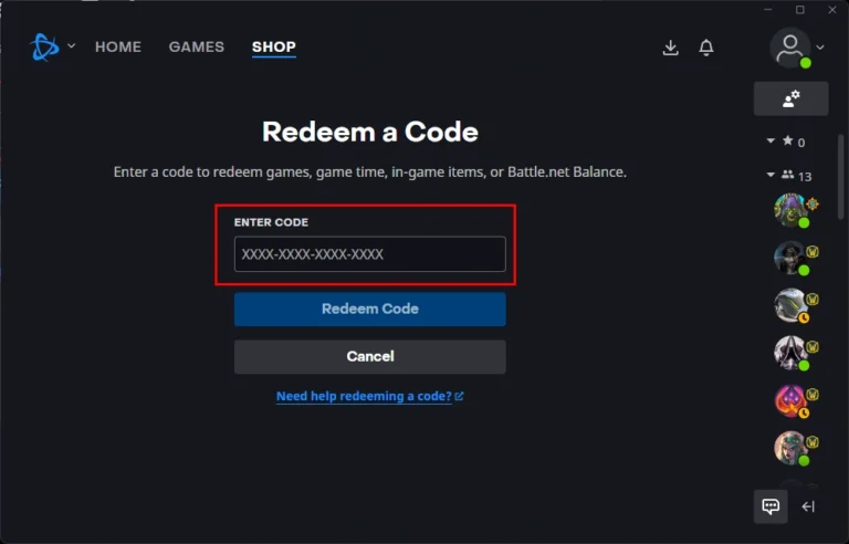 فعال سازی کد گیم تایم وو در لانچر Battle.net